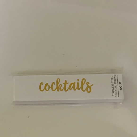 Slant collection stainless steel cocktail straws - Picture 3 of 7